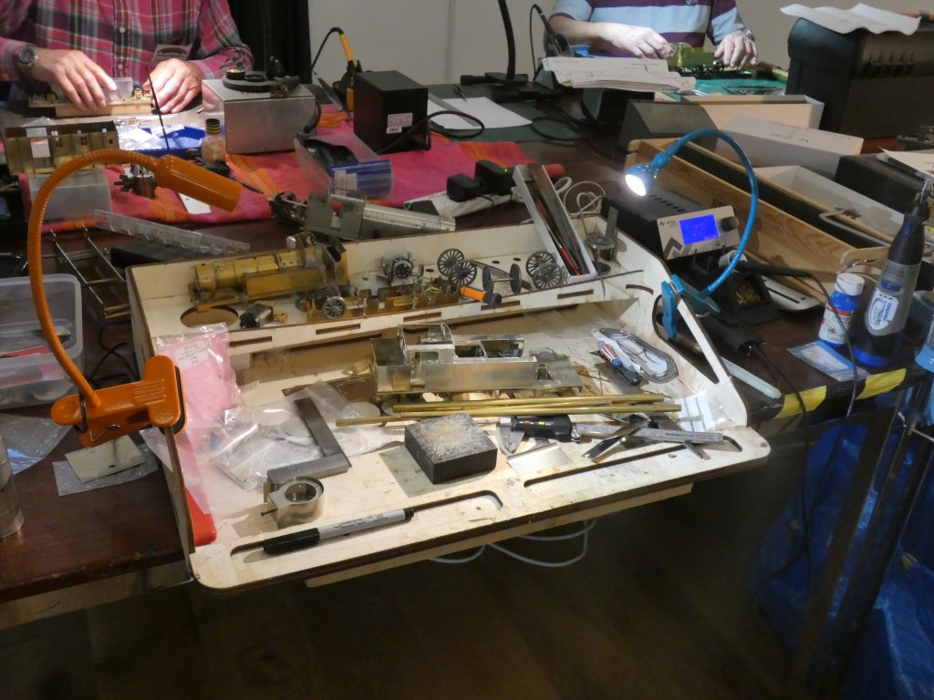 Rod's workbench with ScaleSeven locos under construction